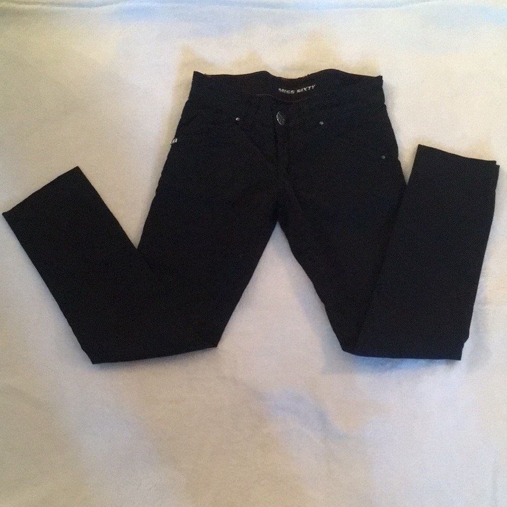 Miss Sixty black jeans with blinged out lips RARE - Picture 5 of 8